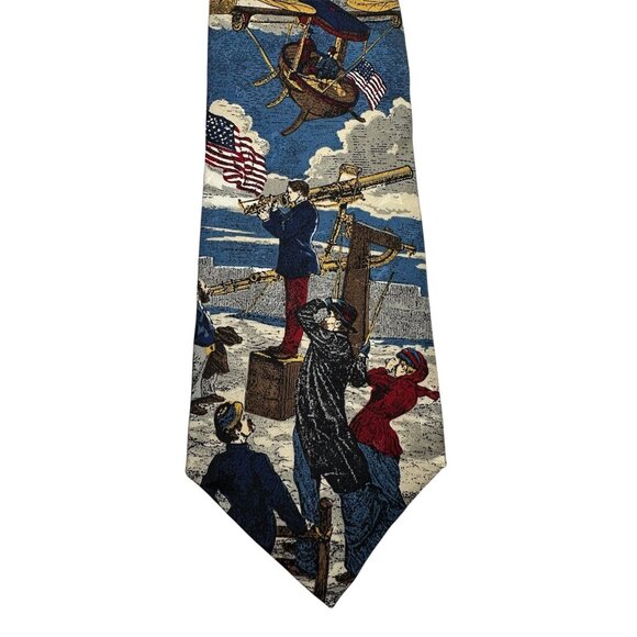 Tango By Max Raab Americana Series "Moon Dreams" Novelty Tie Circa 1892 - Picture 2 of 8